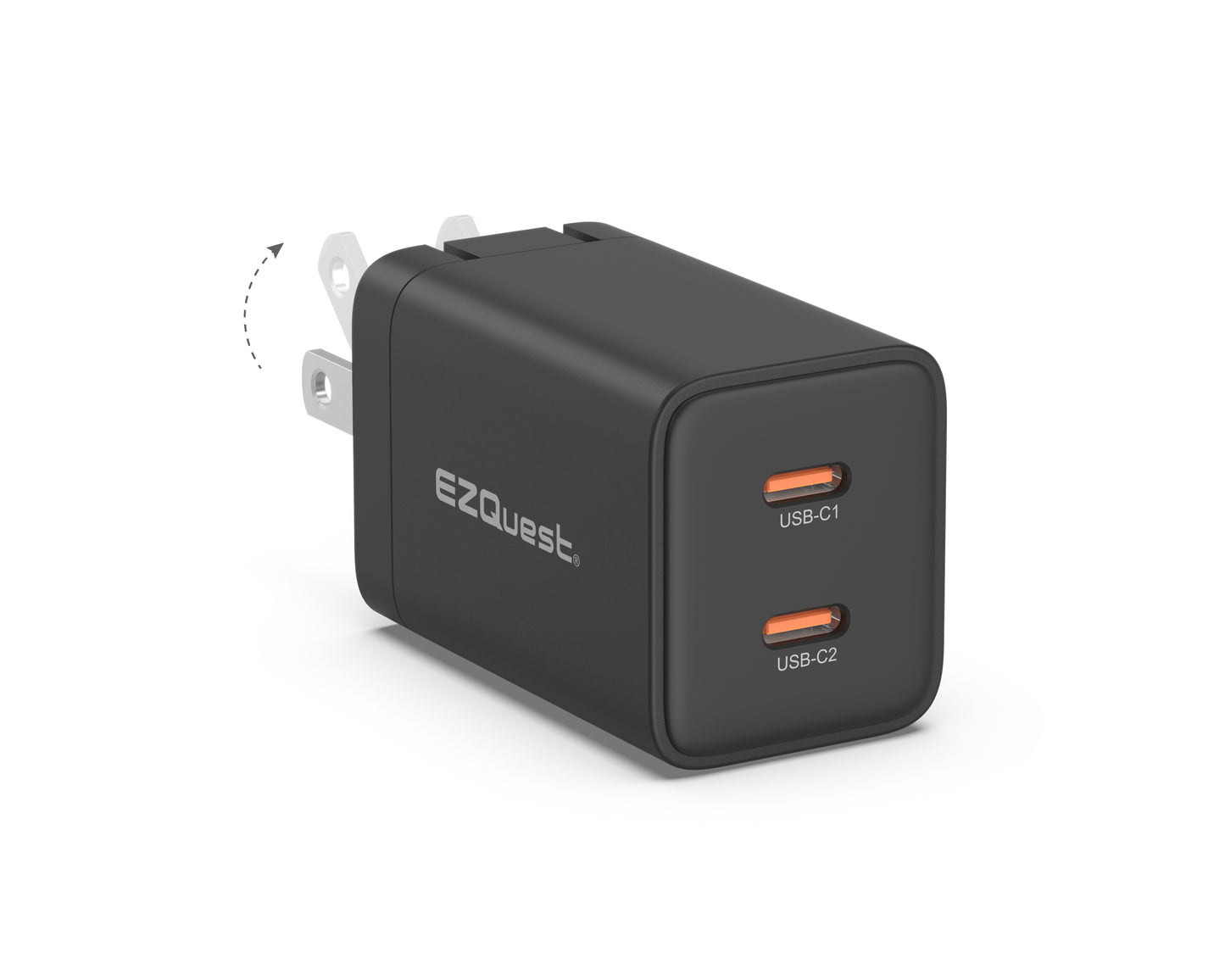 EZQuest UltimatePower 45W GaN II USB-C PD Wall Charger - Black