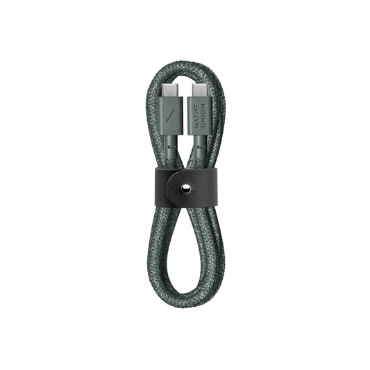 Native Union Belt Cable Ultra Strength USB-C to USB-C Cable 1.2m - Slate Green