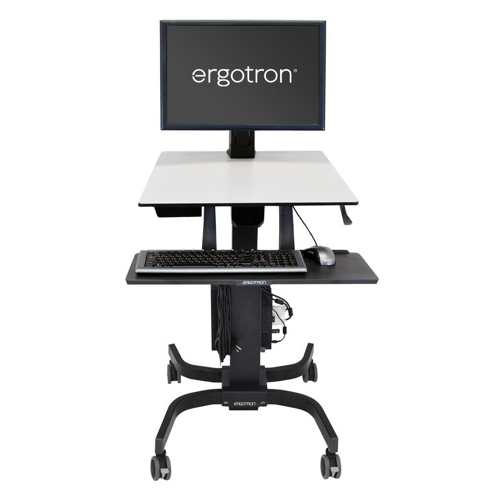 WorkFit-C, Single HD Sit-Stand Workstation (Black)