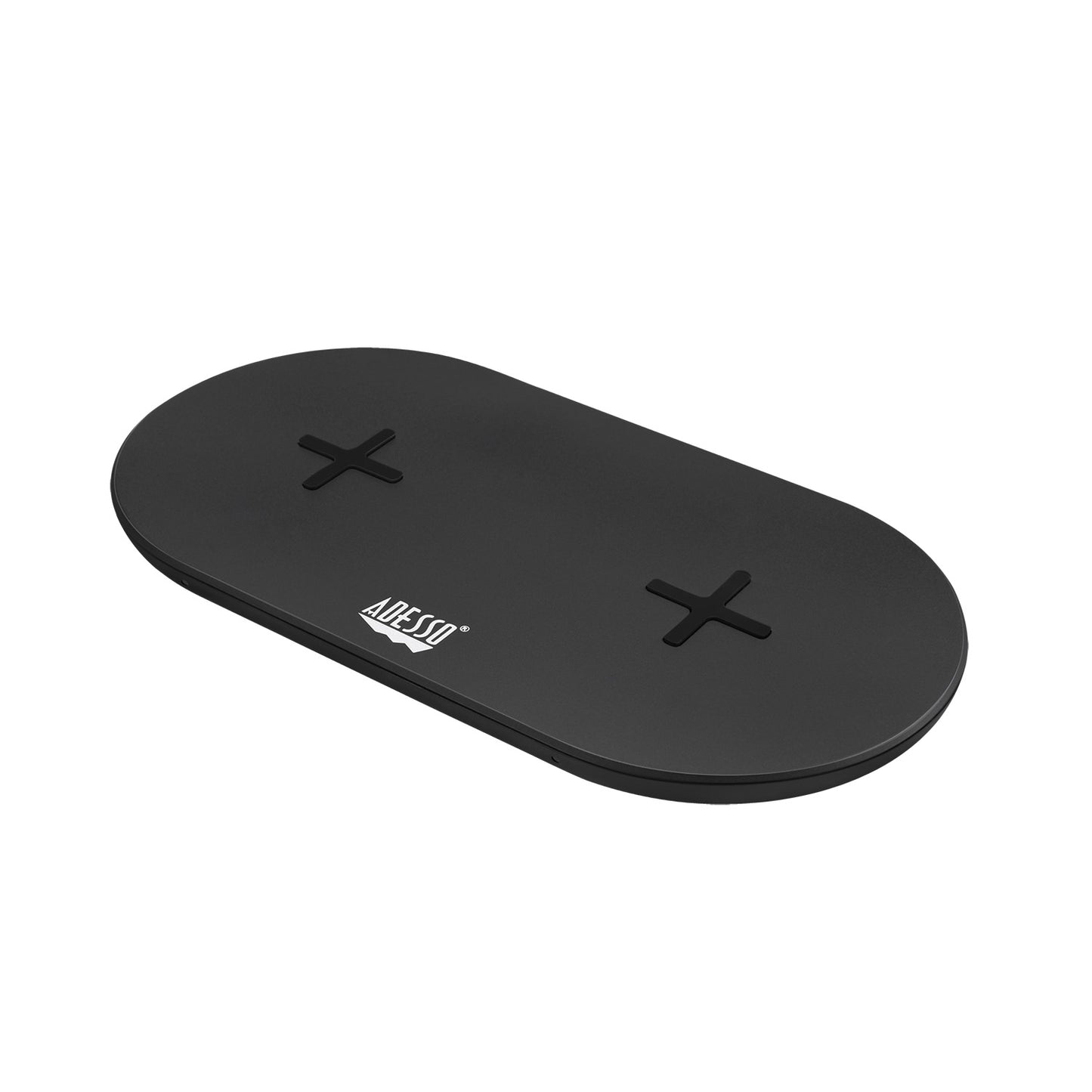 Adesso 15W Max Qi-Certified Dual 2-Coil Wireless Fast Charging Pad