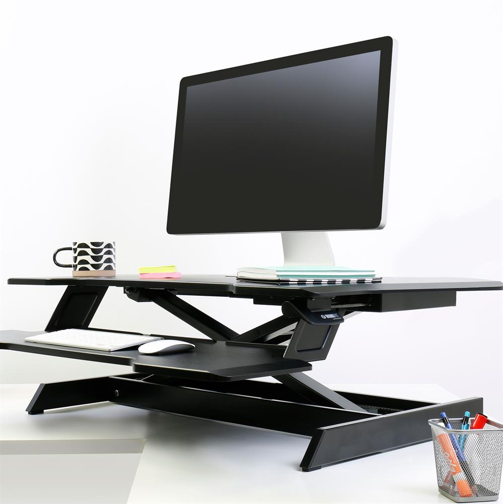 ErgoTron WorkFit Corner Standing Desk Converter (Black)