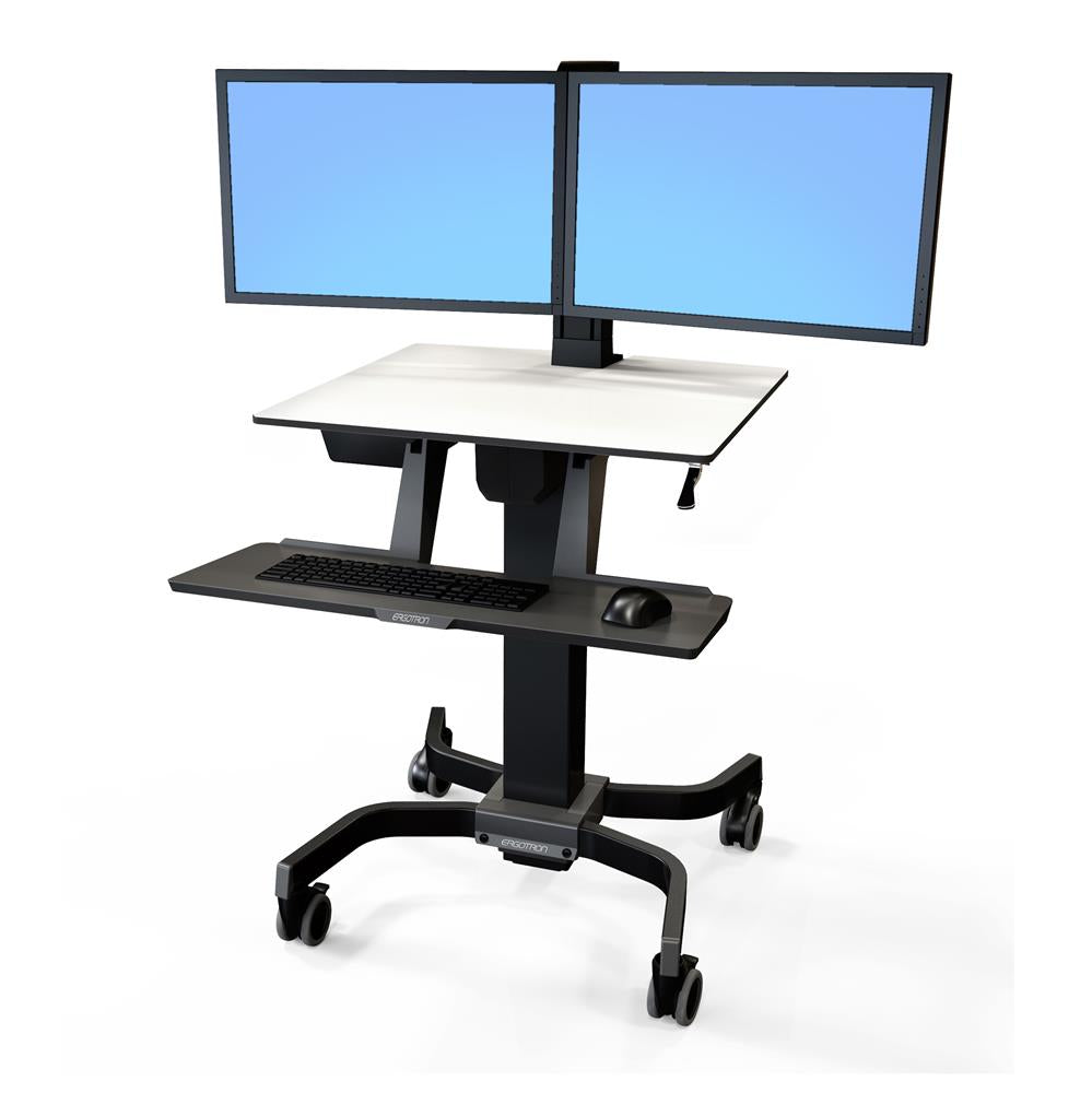 ErgoTron WorkFit-C, Dual Sit-Stand Workstation (Black)