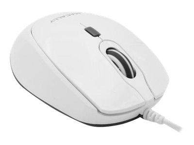 Macally USB-C Wired Optical URocket Mouse for Mac/PC - White