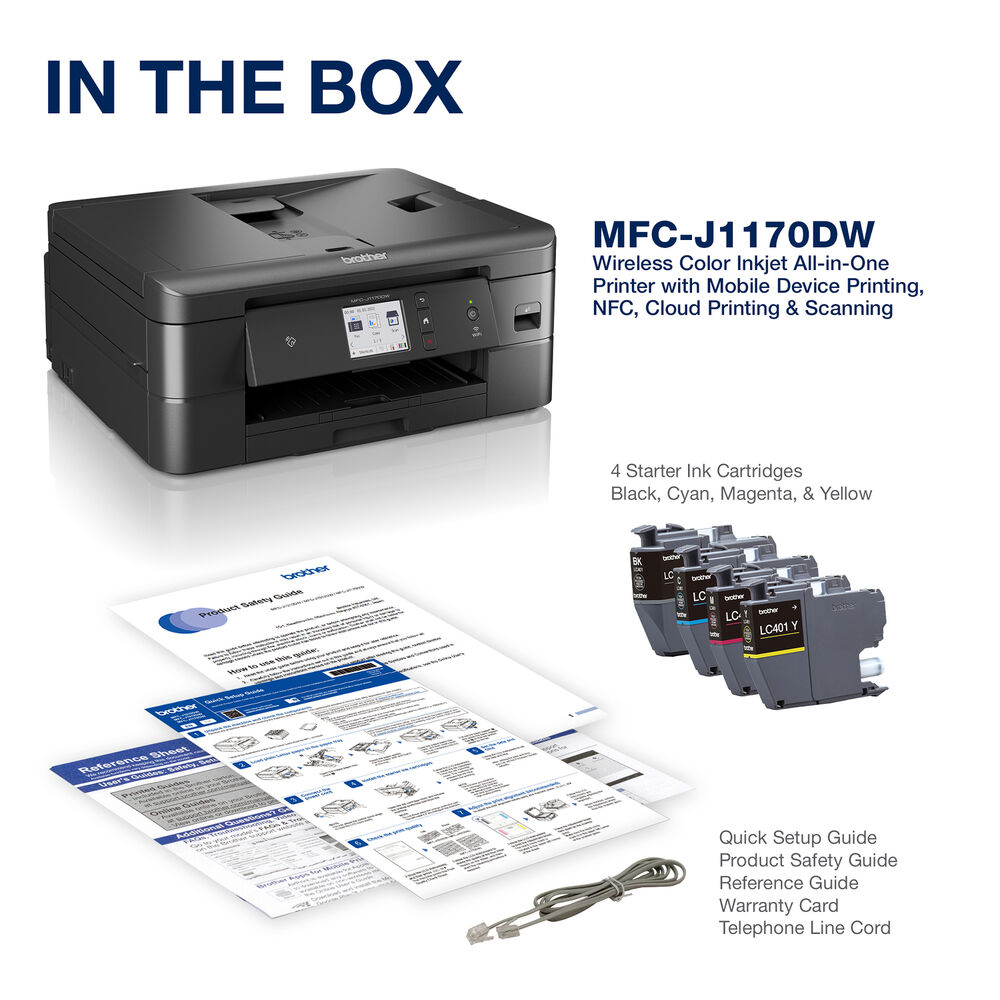 Brother MFC-J1170DW Wireless Color Inkjet All-in-One Printer