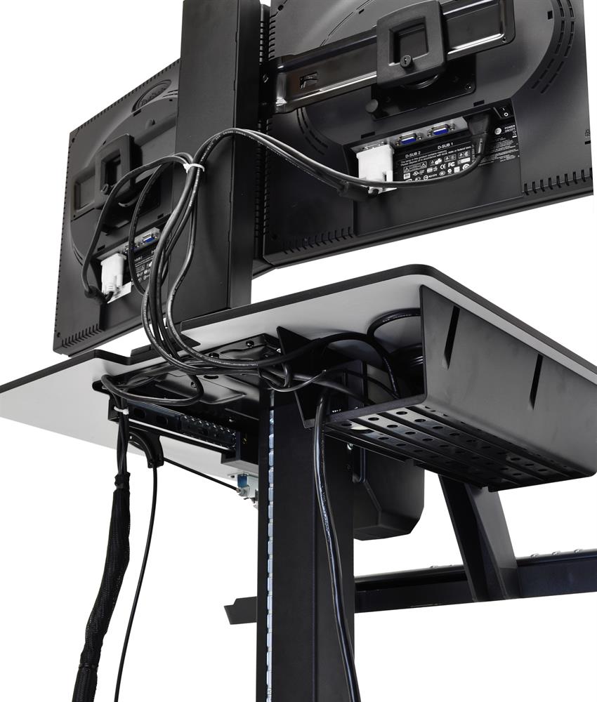 ErgoTron WorkFit-C, Dual Sit-Stand Workstation (Black)