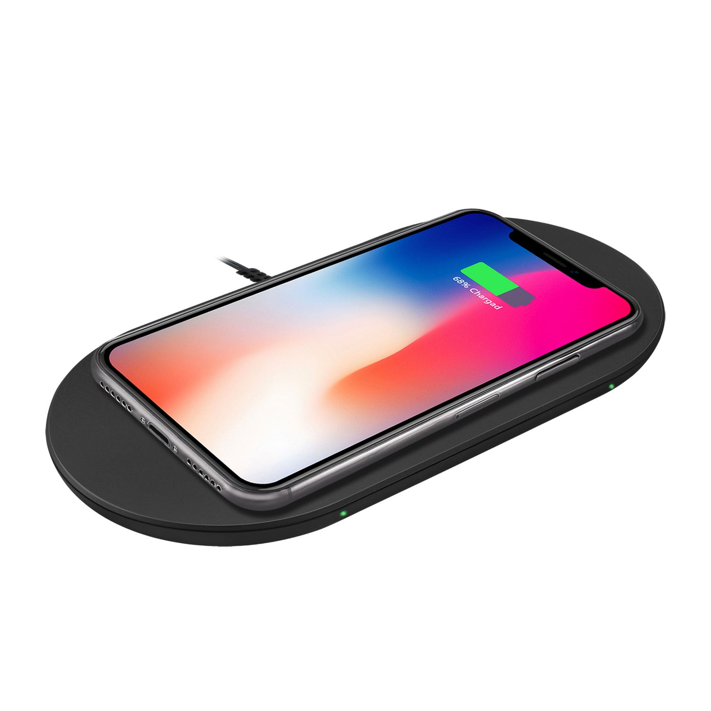 Adesso 15W Max Qi-Certified Dual 2-Coil Wireless Fast Charging Pad