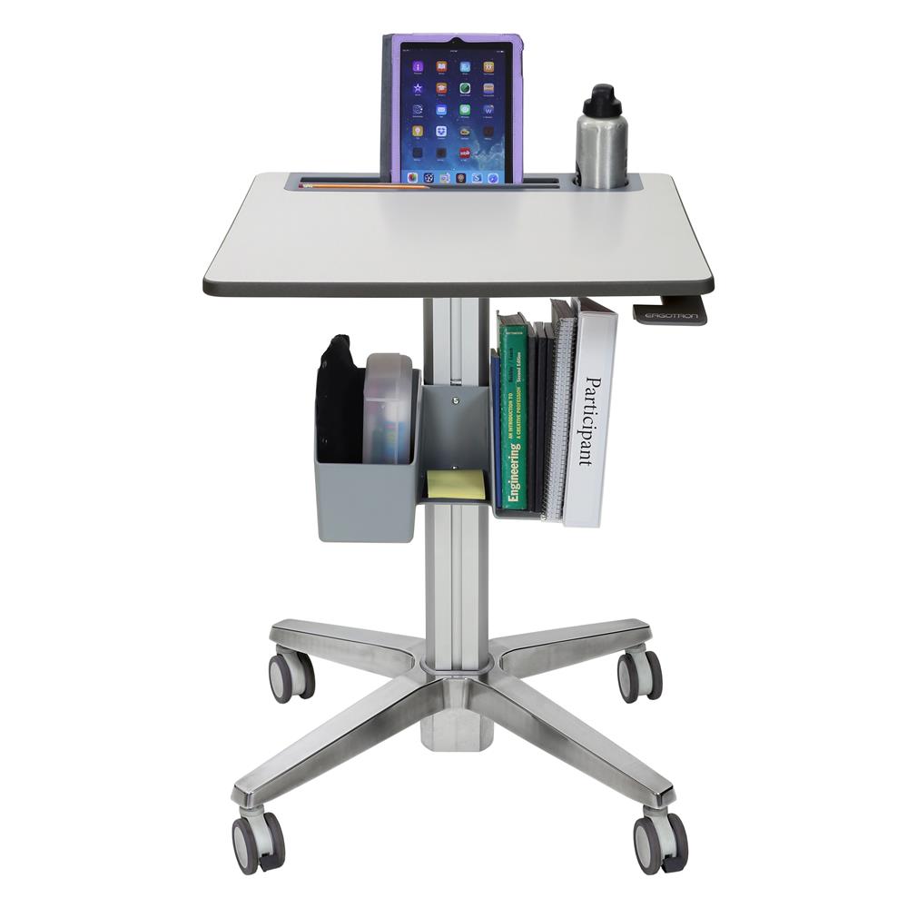 ErgoTron LearnFit Sit-Stand Desk, Tall (Grey)