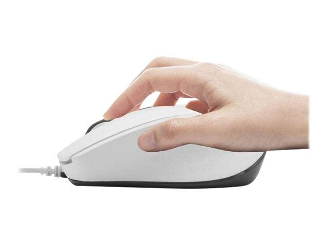 Macally USB-C Wired Optical URocket Mouse for Mac/PC - White