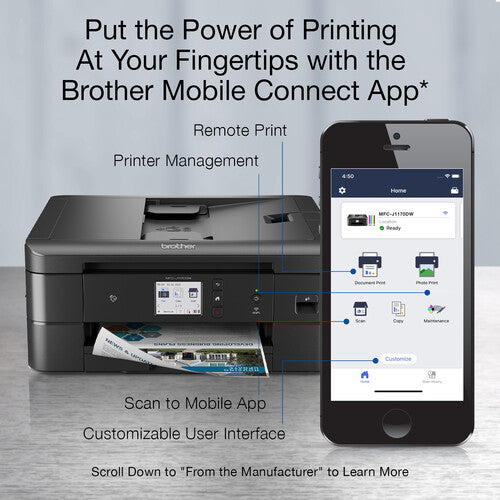 Brother MFC-J1170DW Wireless Color Inkjet All-in-One Printer
