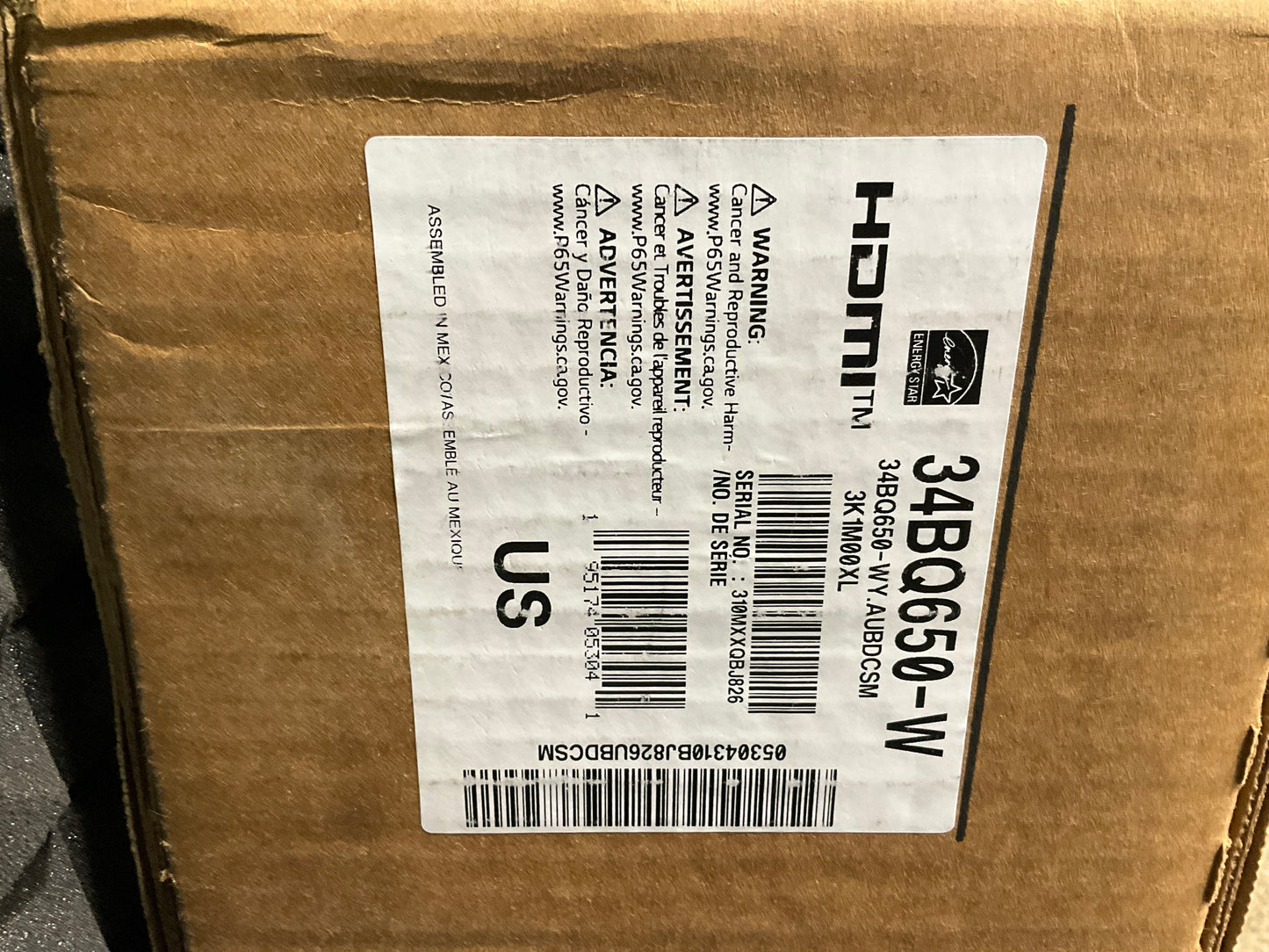 ♥ New, Open Box - LG UltraWide 34BQ650-W 34" 1080p HDR 100 Hz Monitor USB-C HDMI 34BQ650-W