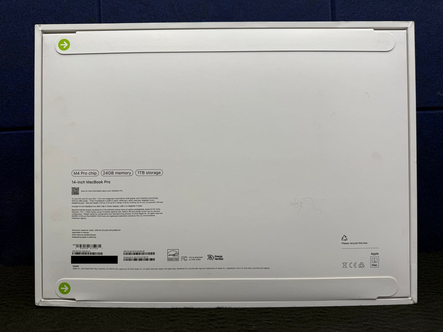 ♥ New, Factory Sealed - MacBook Pro M4Pro 14-Inch 14/20-Core 24GB/1TB 20core Space Black MX2J3LL/A