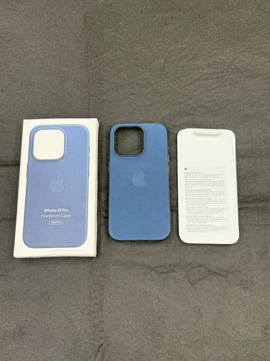 ♥ New, Open Box - iPhone FineWoven MagSafe Case 15 Pro Pacific Blue MT4Q3ZM/A