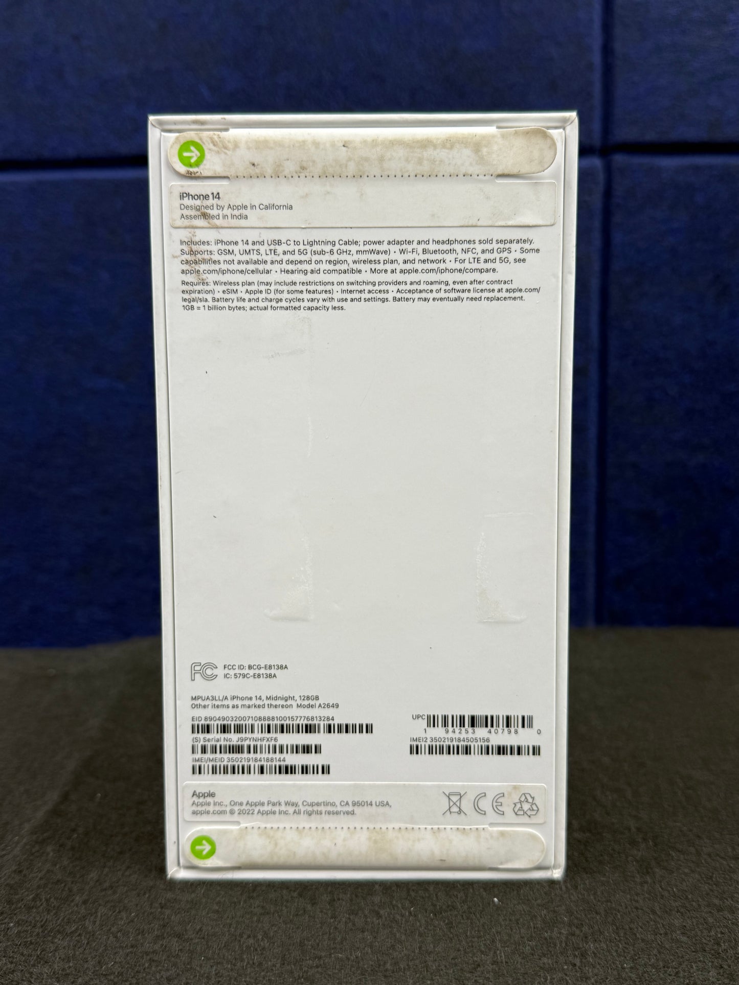 ♥ New, Factory Sealed - iPhone 14 128GB Midnight MPUA3LL/A