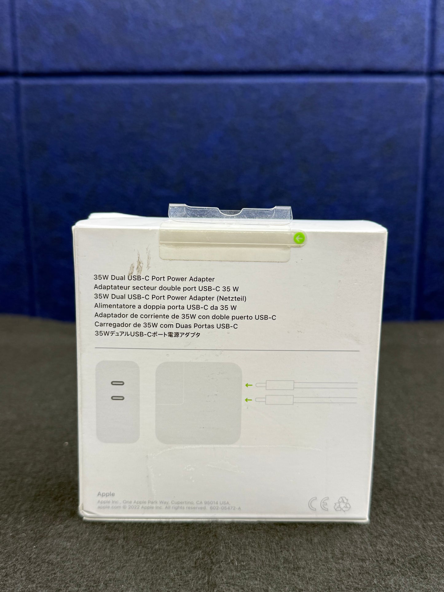 ♥ New, Open Box - Apple 35W Dual USB Type-C Port Power Adapter MNWP3AM/A