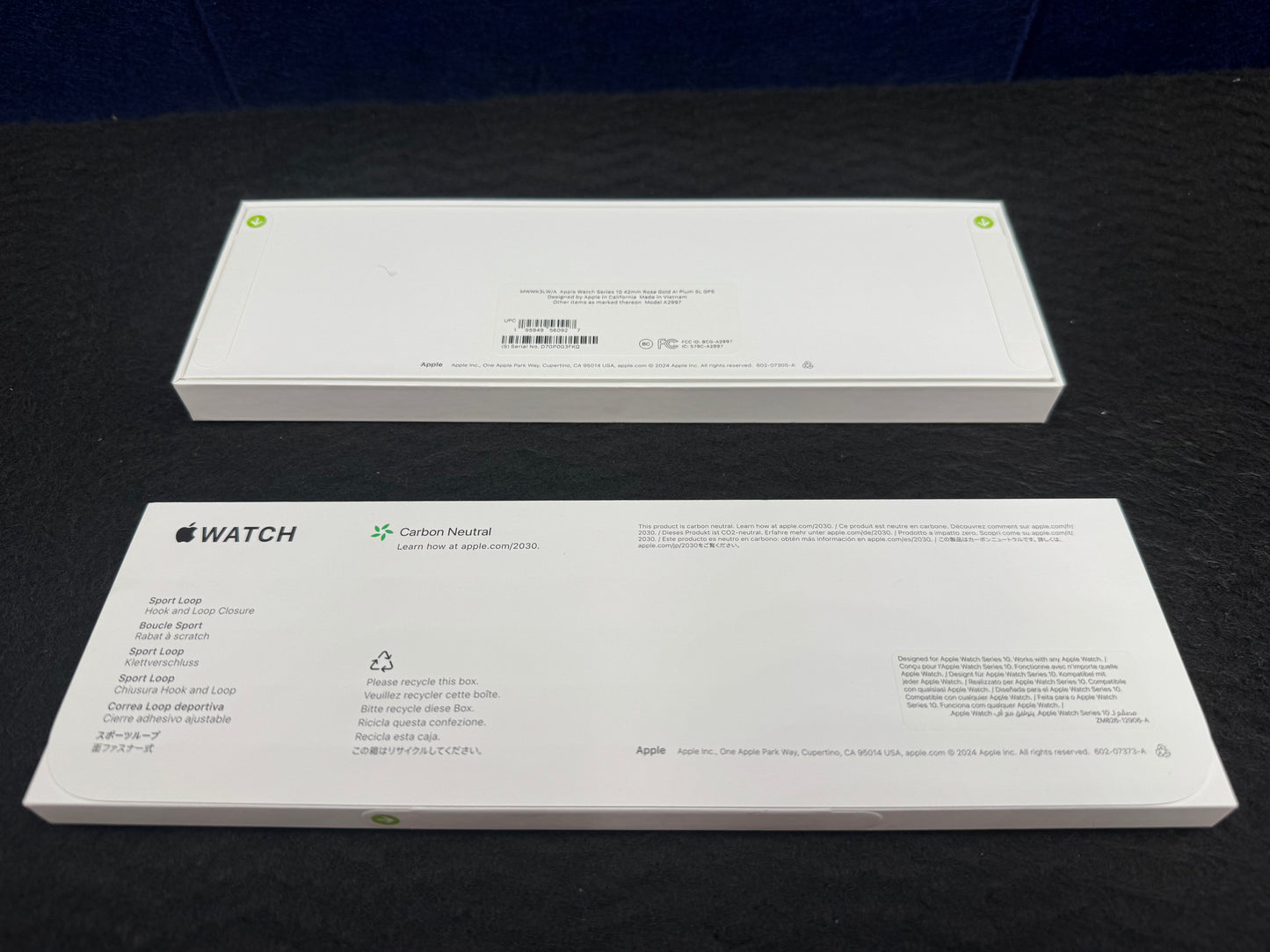 ♥ New, Factory Sealed - Apple Watch Series 10 42mm Cellular Rose Gold Aluminum Plum Sport Band MWWK3LW/A