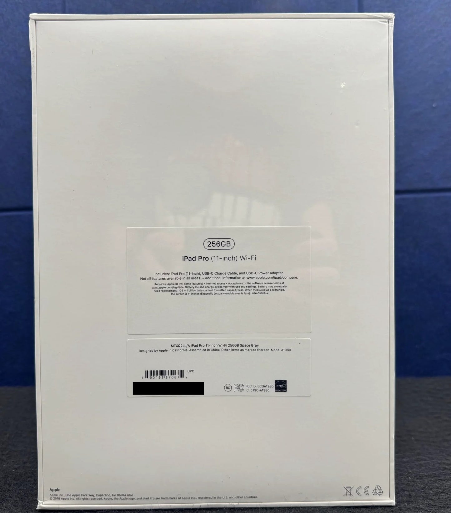 ♥ New, Factory Sealed - iPad Pro 256GB 11" Silver MTXQ2LL/A (2018)