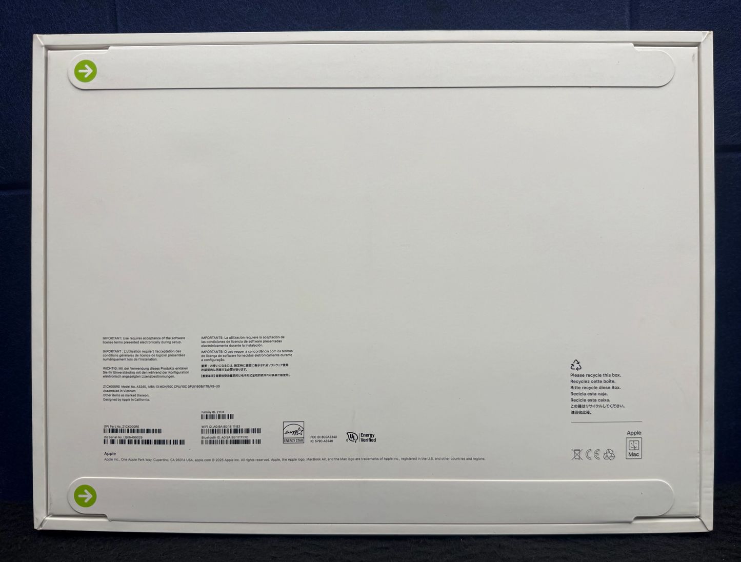 ♥ New, Factory Sealed - MacBook Air M4 13.6" 16GB/1TB 10-Core Midnight Blue (2024) Z1CX000RS