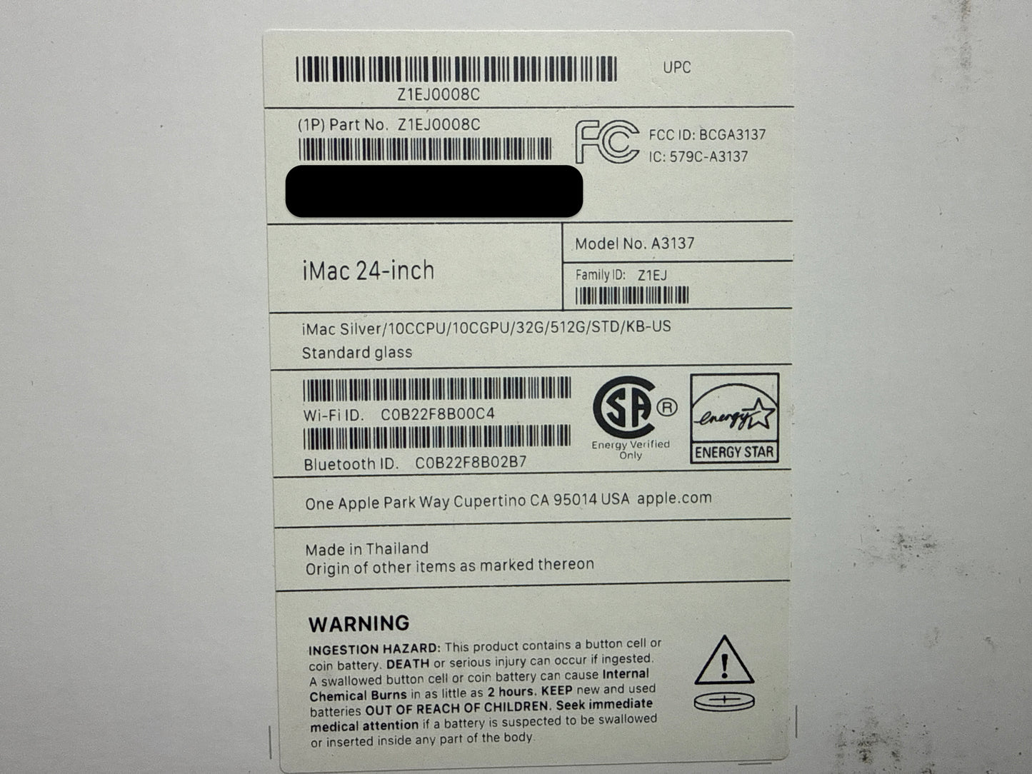 Apple iMac M4 32GB/512GB/10core/TID/24 (silver) (2024) Z1EJ0008C