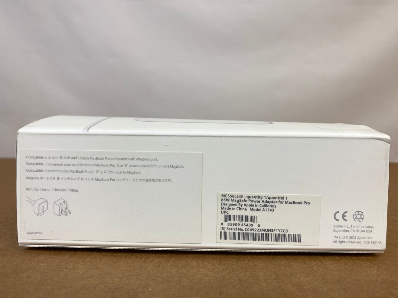 ♥ New, Open Box - Apple 85W MagSafe Power Adapter MC556LL/B