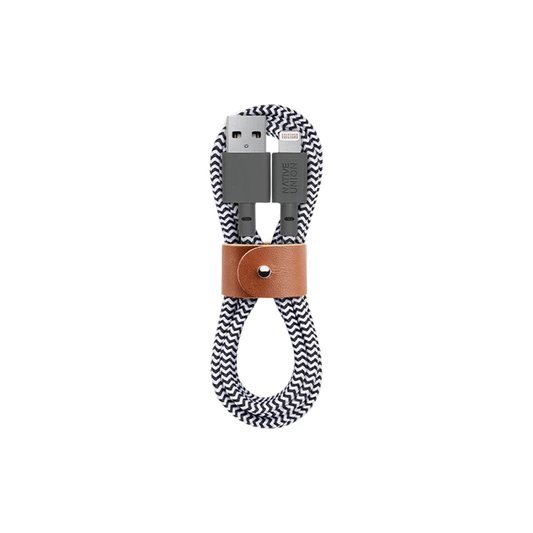 Native Union Belt Cable Ultra Strength Lightning to USB Cable 1.2m - Zebra