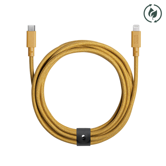 Native Union Belt Cable Ultra Strength USB-C to Lightning Cable 3 Meter - Kraft