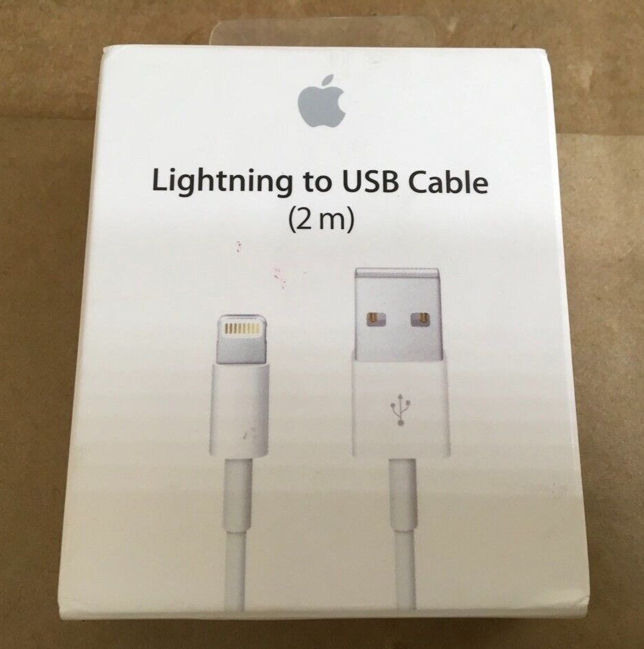 ♥ New, Factory Sealed - Apple USB Type-A to Lightning Cable 2 Meter (6.6') MD819AM/A