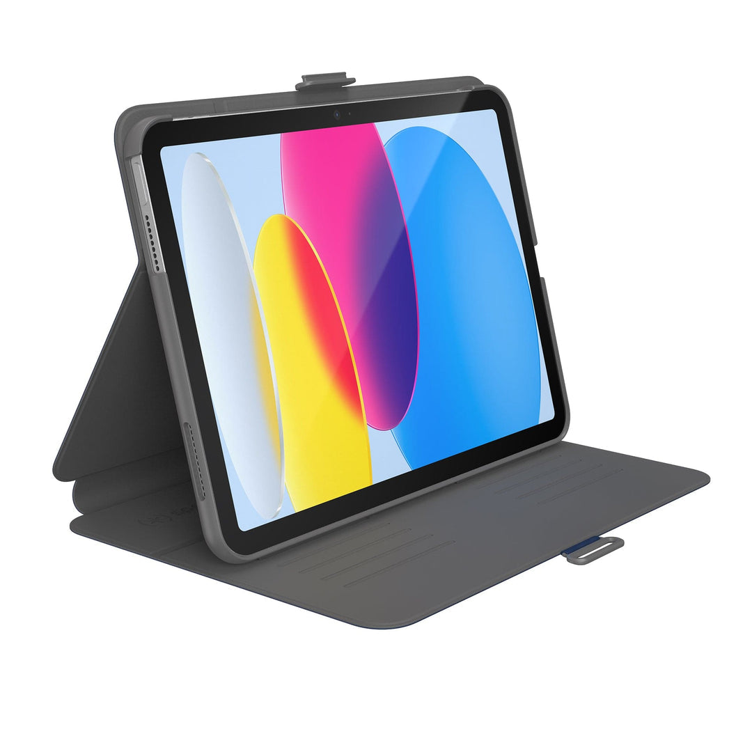 Speck Balance Carrying Case (Folio Clear) for 10.9in iPad 10th Gen - Arcadia Navy/Moody Gray