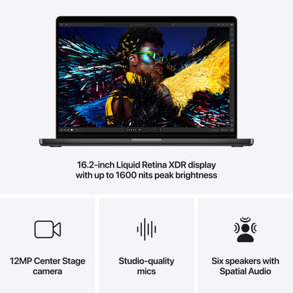 16-inch MacBook Pro - M4 Pro - Space Black - Standard Glass