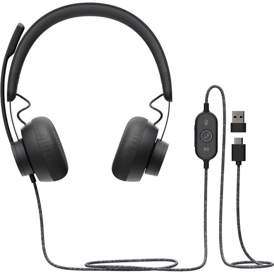 Logitech Zone Wired USB-C Over the Head Headset (Microsoft Certified)