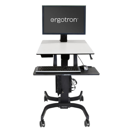 WorkFit-C, Single HD Sit-Stand Workstation (Black)