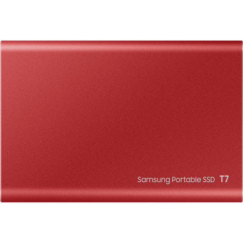 Samsung 2TB SSD External Hard Drive - Red - Model MU-PC2T0R/AM