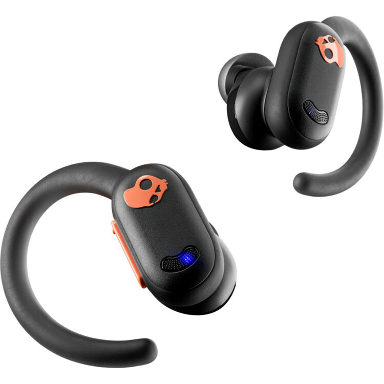 Skullcandy Push ANC Noise-Canceling True Wireless Earbuds (Black and Orange)