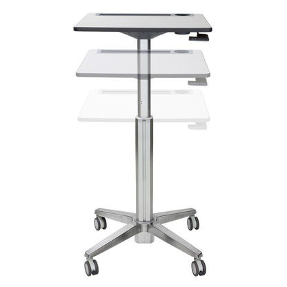 ErgoTron LearnFit Sit-Stand Desk, Tall (Grey)