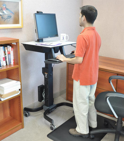 WorkFit-C, Single HD Sit-Stand Workstation (Black)