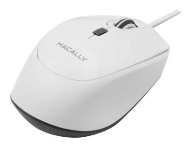 Macally USB-C Wired Optical URocket Mouse for Mac/PC - White