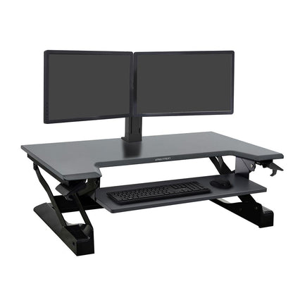 Ergotron WorkFit-TL, Standing Desk Workstation (Black, Grey Surface)