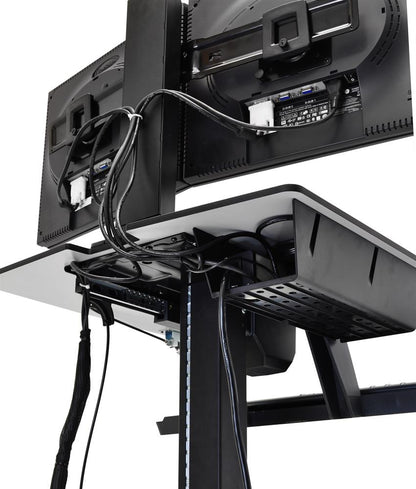 ErgoTron WorkFit-C, Dual Sit-Stand Workstation (Black)