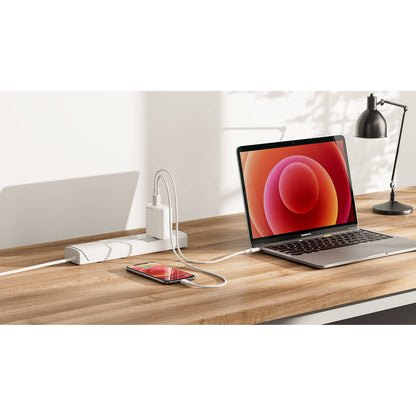 ALOGIC 68W Rapid Power 2-Port USB-C PD GaN Charger (White)