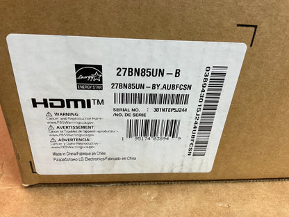 ♥ New, Factory Sealed - LG 27BN85UN-B 27" 4K HDR Monitor HDMI USB-C