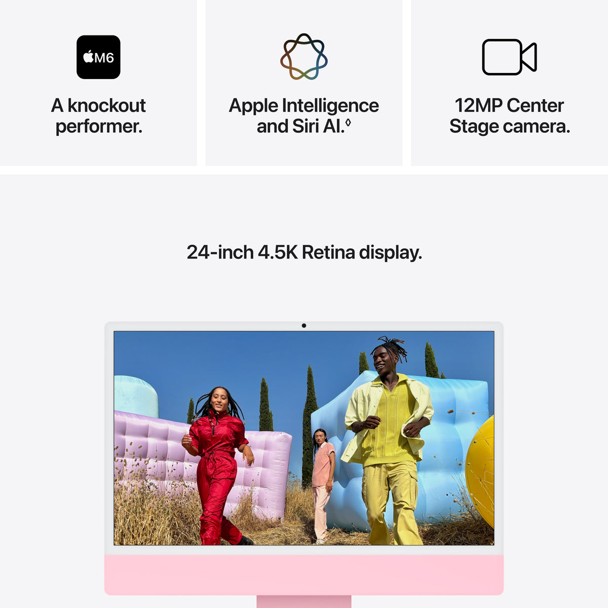 24-inch iMac - M6 (12-Core CPU and 12-Core GPU) - Pink - Standard Glass