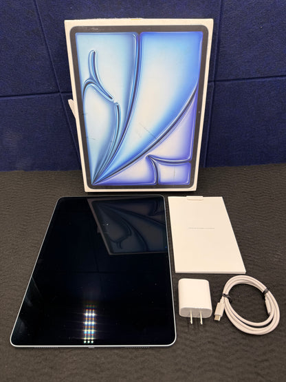 ♥ New, Open Box - iPad Air 13" M3 128GB Wi-Fi Only Blue MCNJ4LL/A