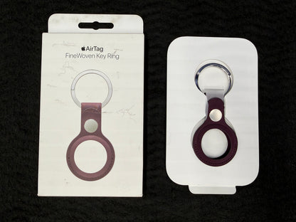 ♥ New, Open Box - Apple AirTag FineWoven Key Ring Mulberry MT2J3ZM/A