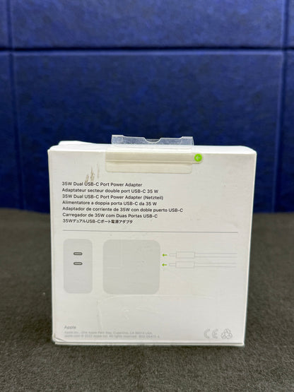 ♥ New, Open Box - Apple 35W Dual USB Type-C Port Power Adapter MNWP3AM/A