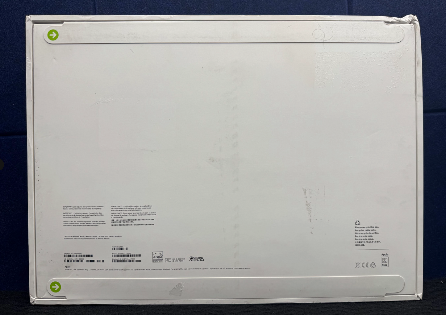 ♥ New, Factory Sealed - Apple MacBook Pro M4Max-16core 128GB/2TB/BT5.3/WiFi6E/40core/16.2RN (space black) (2024)