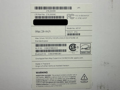 Apple iMac M4 32GB/512GB/10core/TID/24 (silver) (2024) Z1EJ0008C
