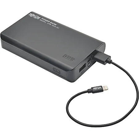 Tripp Lite Portable 2-Port USB Battery Bank, 10000mAh 5V DC Output - Black