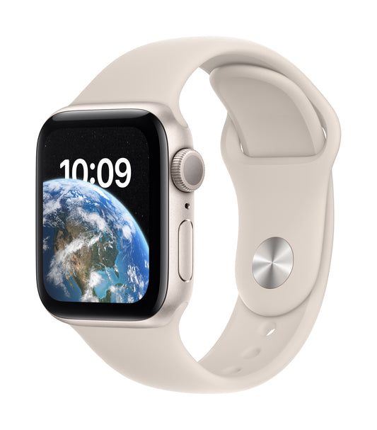 Apple Watch SE GPS 40mm Starlight Aluminum Case with Starlight Sport Band - S/M (2022)