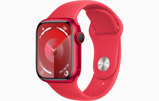 Apple Watch Series 9 GPS + Cellular 41mm (PRODUCT)RED Aluminum Case with (PRODUCT)RED Sport Band - S/M
