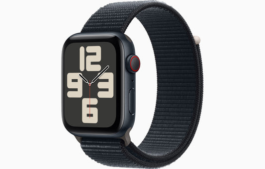 Apple Watch SE GPS + Cellular 44mm Midnight Aluminum Case with Midnight Sport Loop