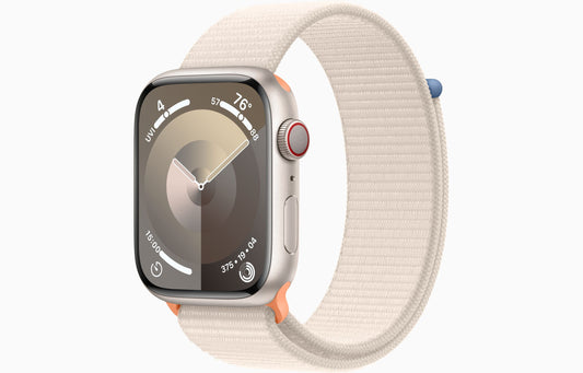Apple Watch Series 9 GPS + Cellular 45mm Starlight Aluminum Case with Starlight Sport Loop